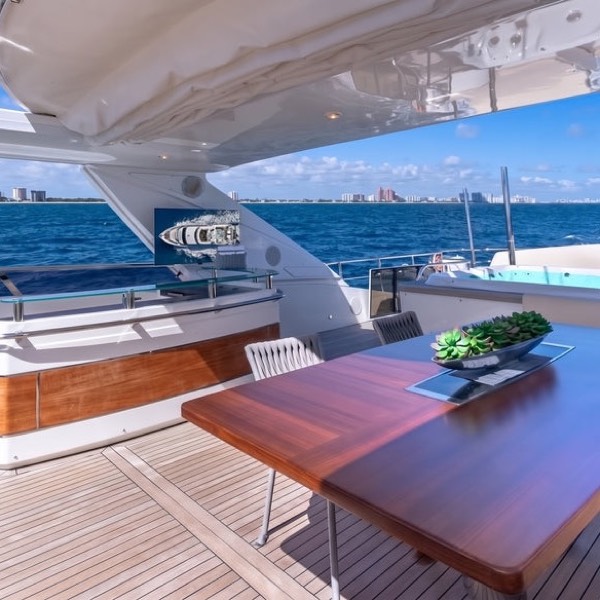 Aft deck of a superyacht